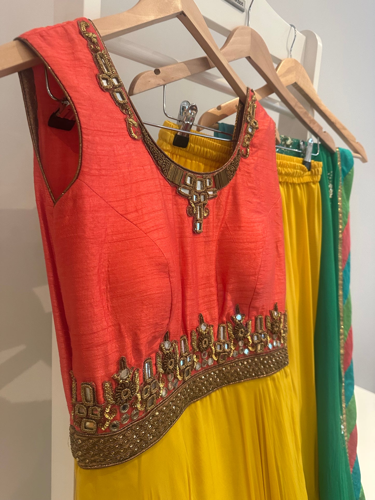 Preloved Anarkali for haldi, mehendi or jaggo