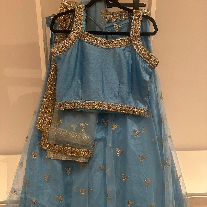 Preloved Indian Baby Blue Lehenga