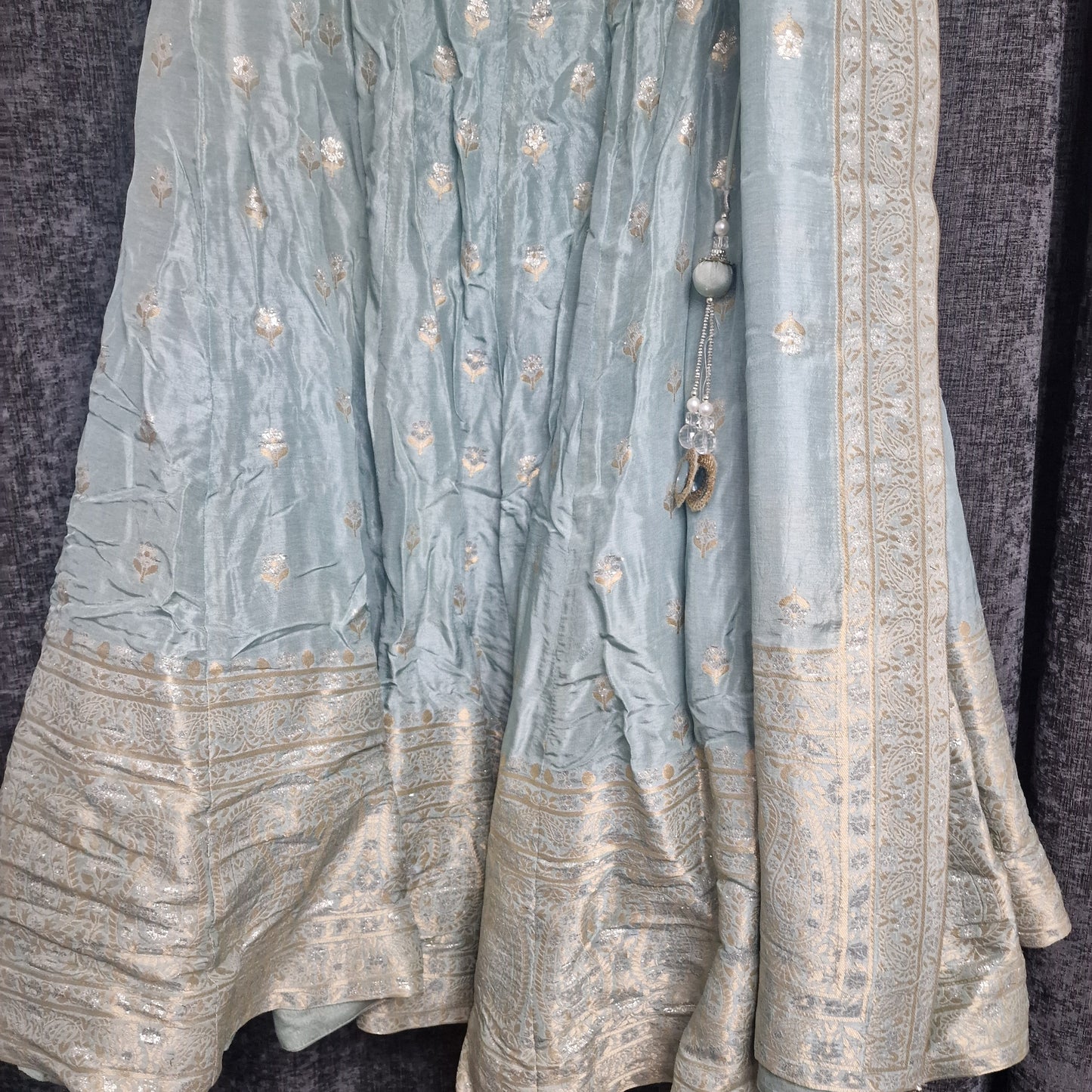 Ladies Duck Egg Blue lehnga size xl from frontier