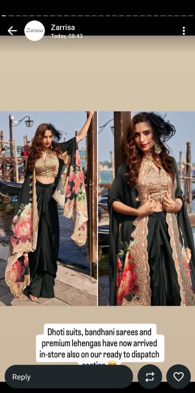 Brand new Zarrisa stunning Dhoti 3 piece party outfit