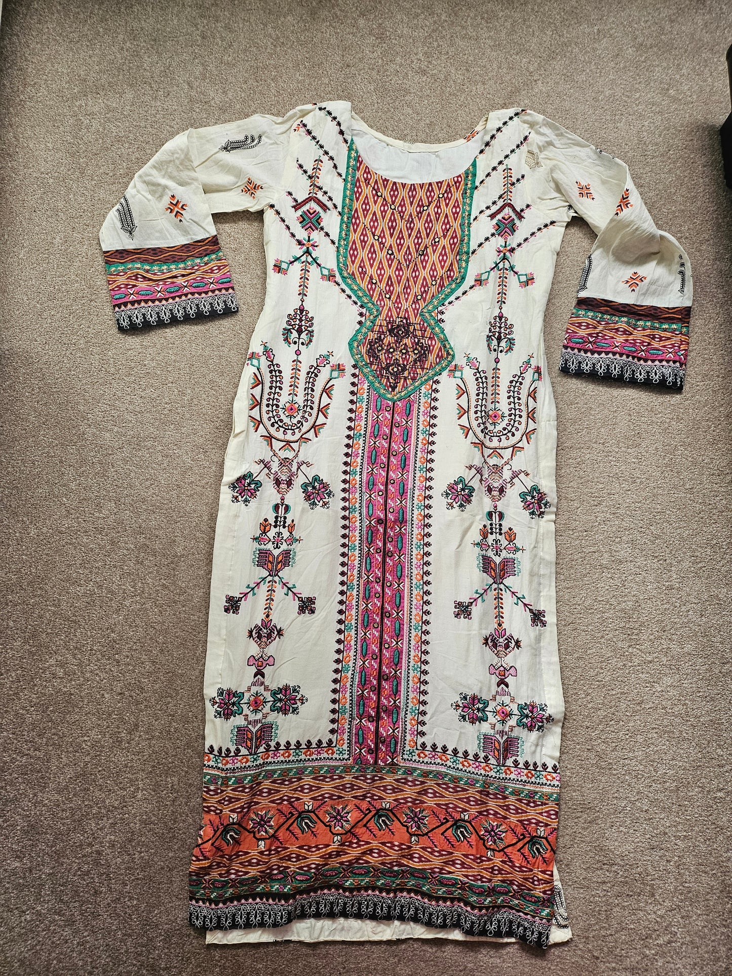 3 Piece Embrioded Cotton Suit