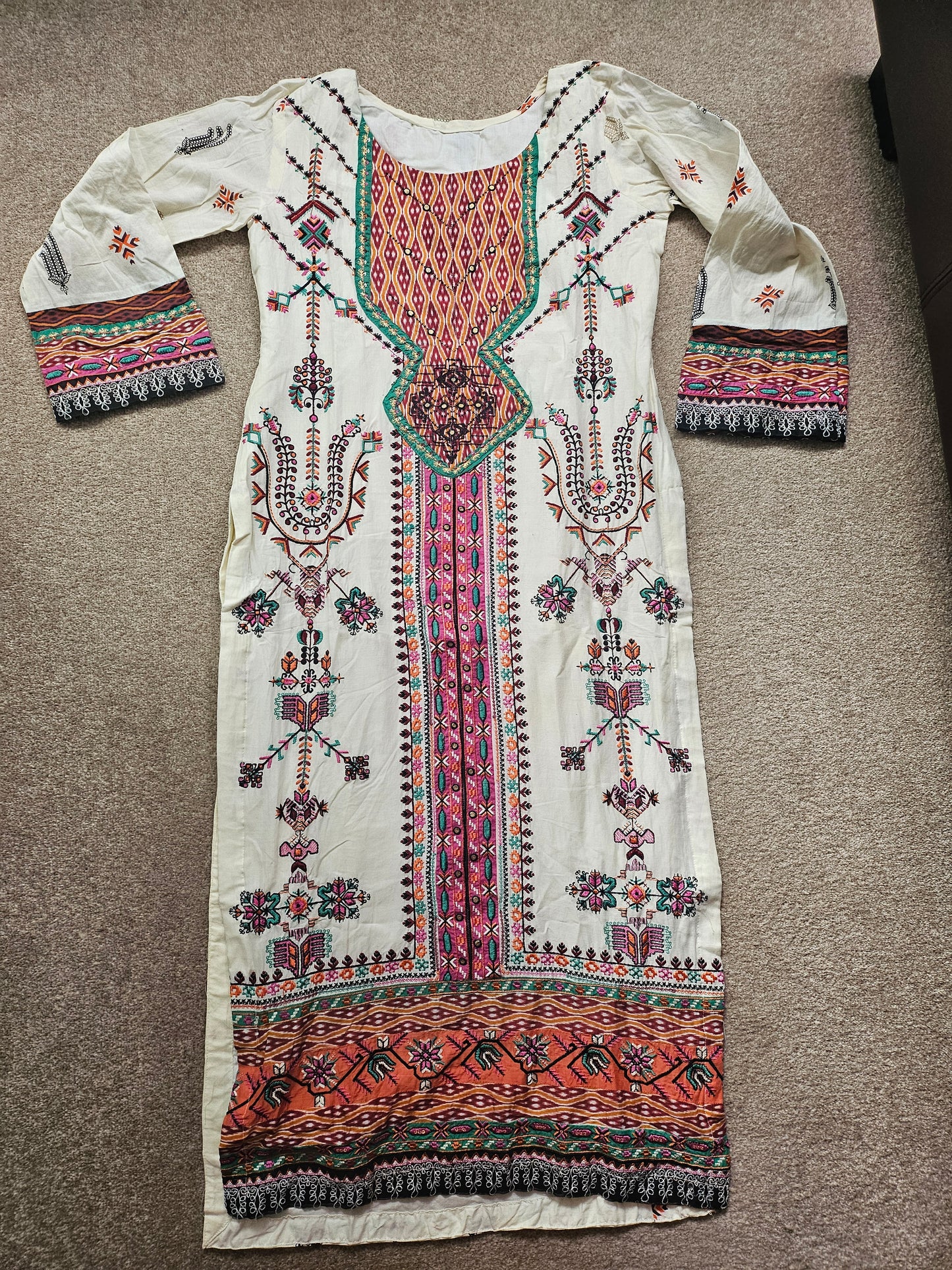 3 Piece Embrioded Cotton Suit