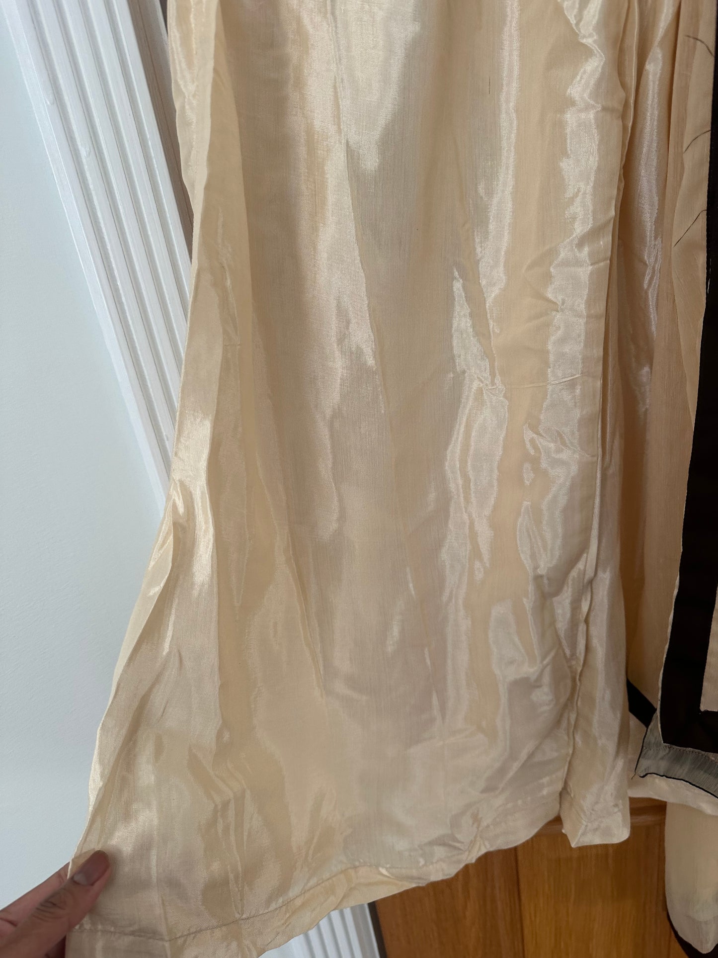 Brown and cream brown sharara set