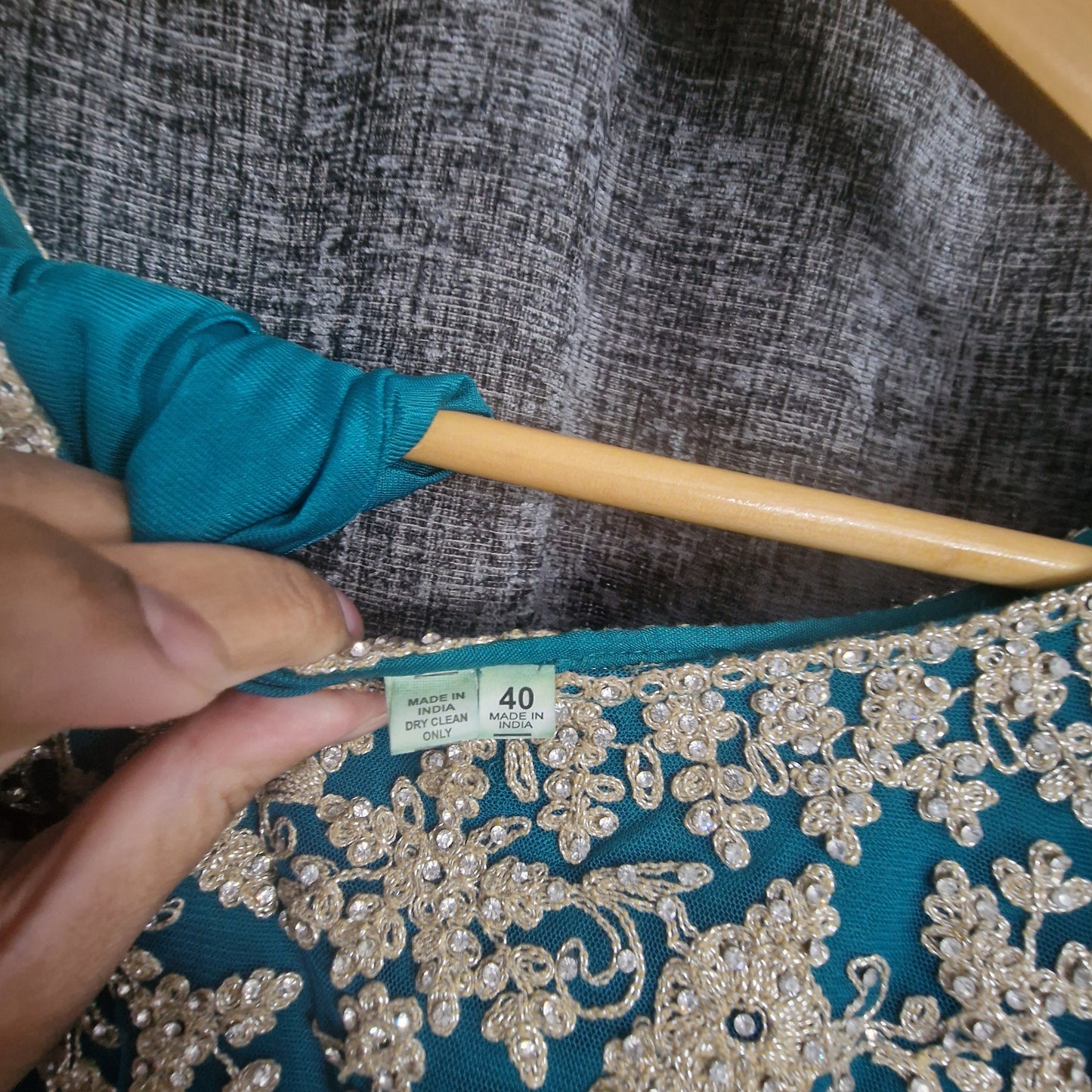 Ladies Anarkali turquoise size 40