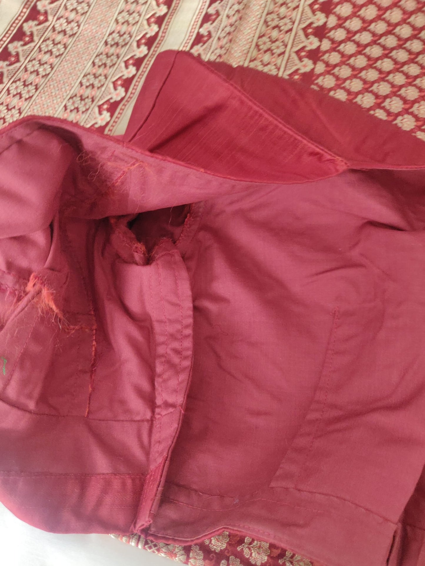 Preloved brand new red silk saree