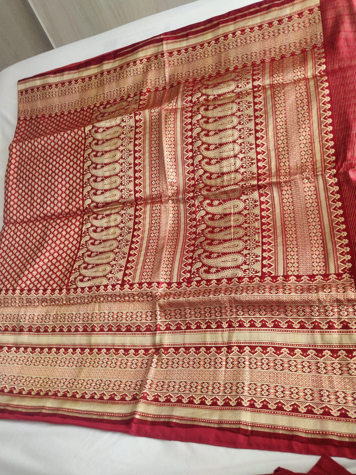 Preloved brand new red silk saree