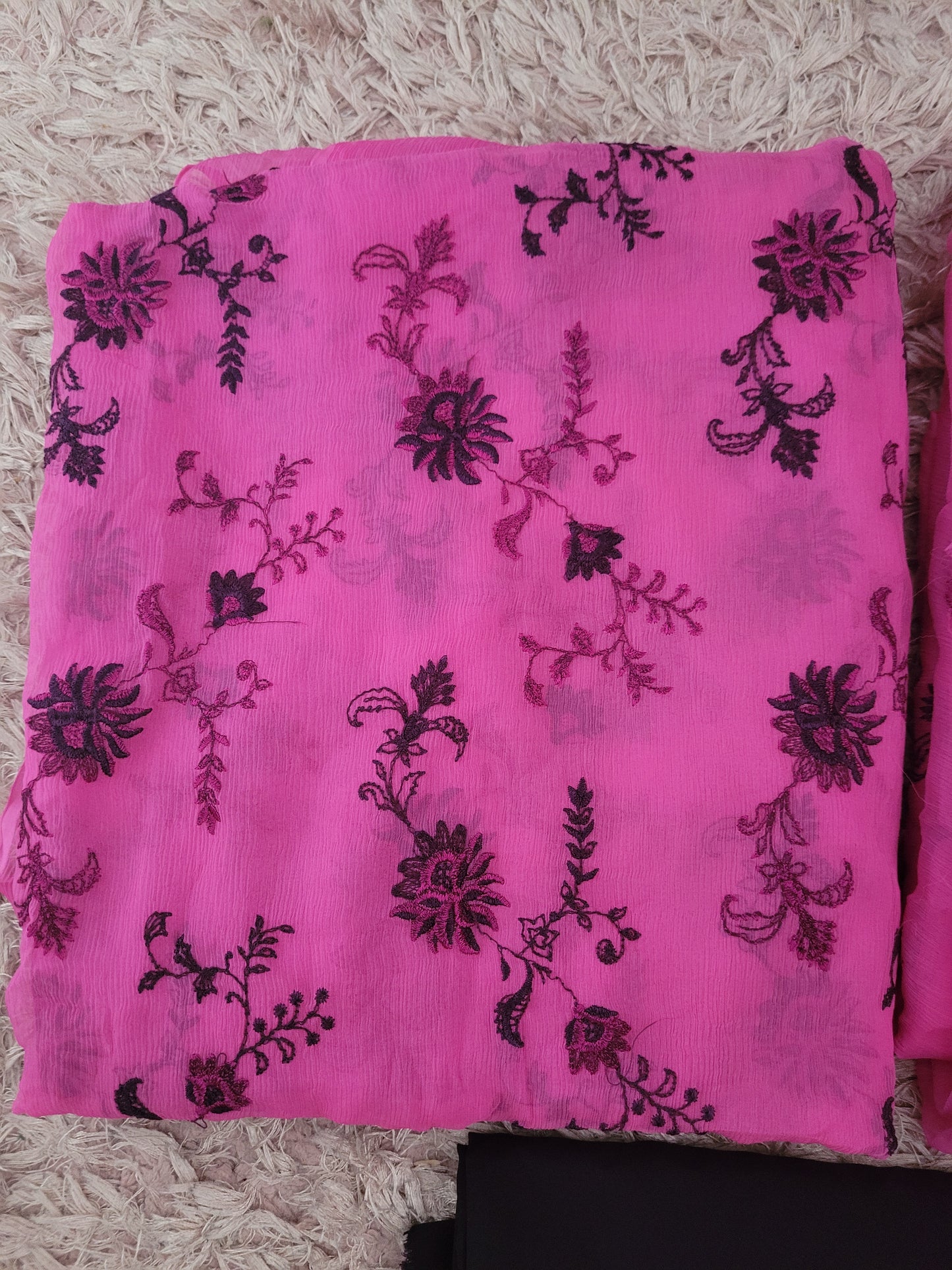 Beautiful 3 piece unstiched chiffon suit