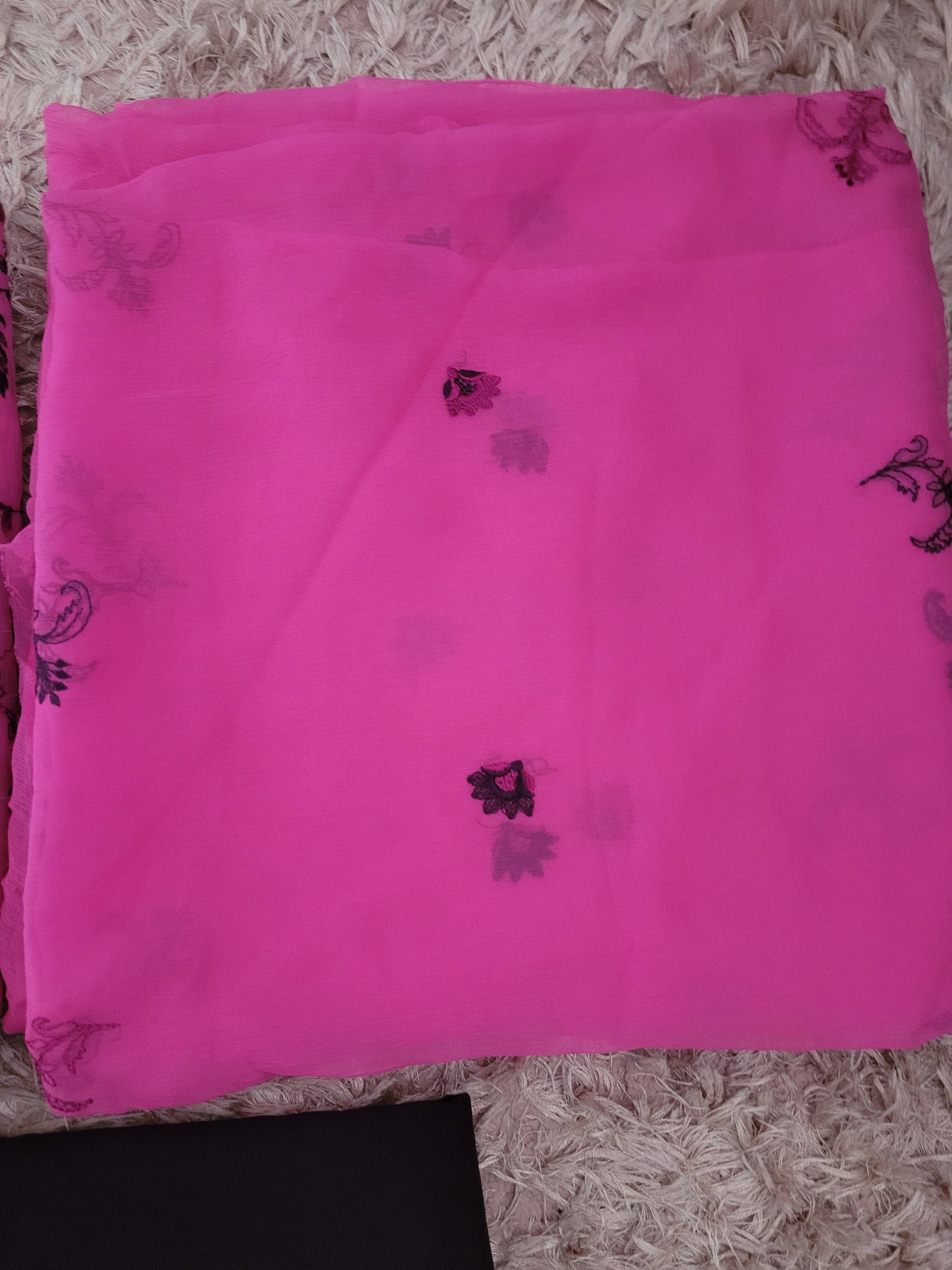 Beautiful 3 piece unstiched chiffon suit