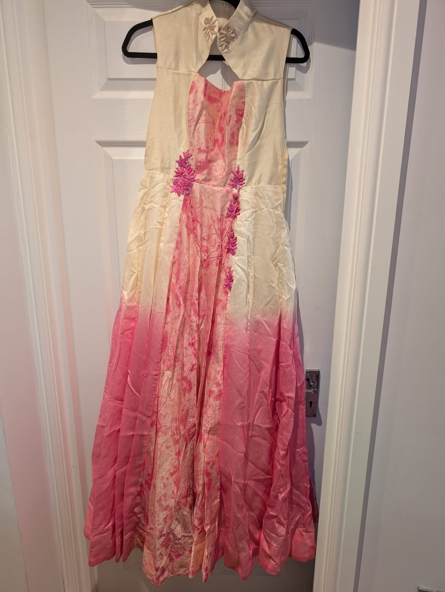Preloved pink and cream gown