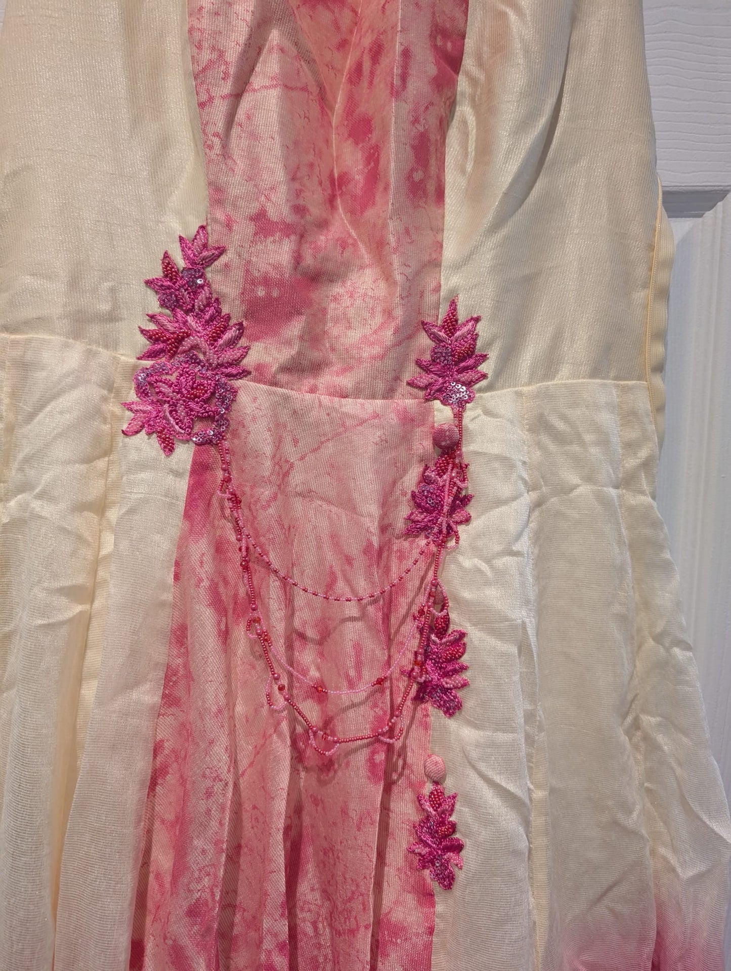 Preloved pink and cream gown