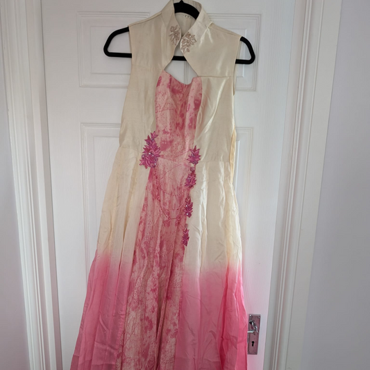 Preloved pink and cream gown