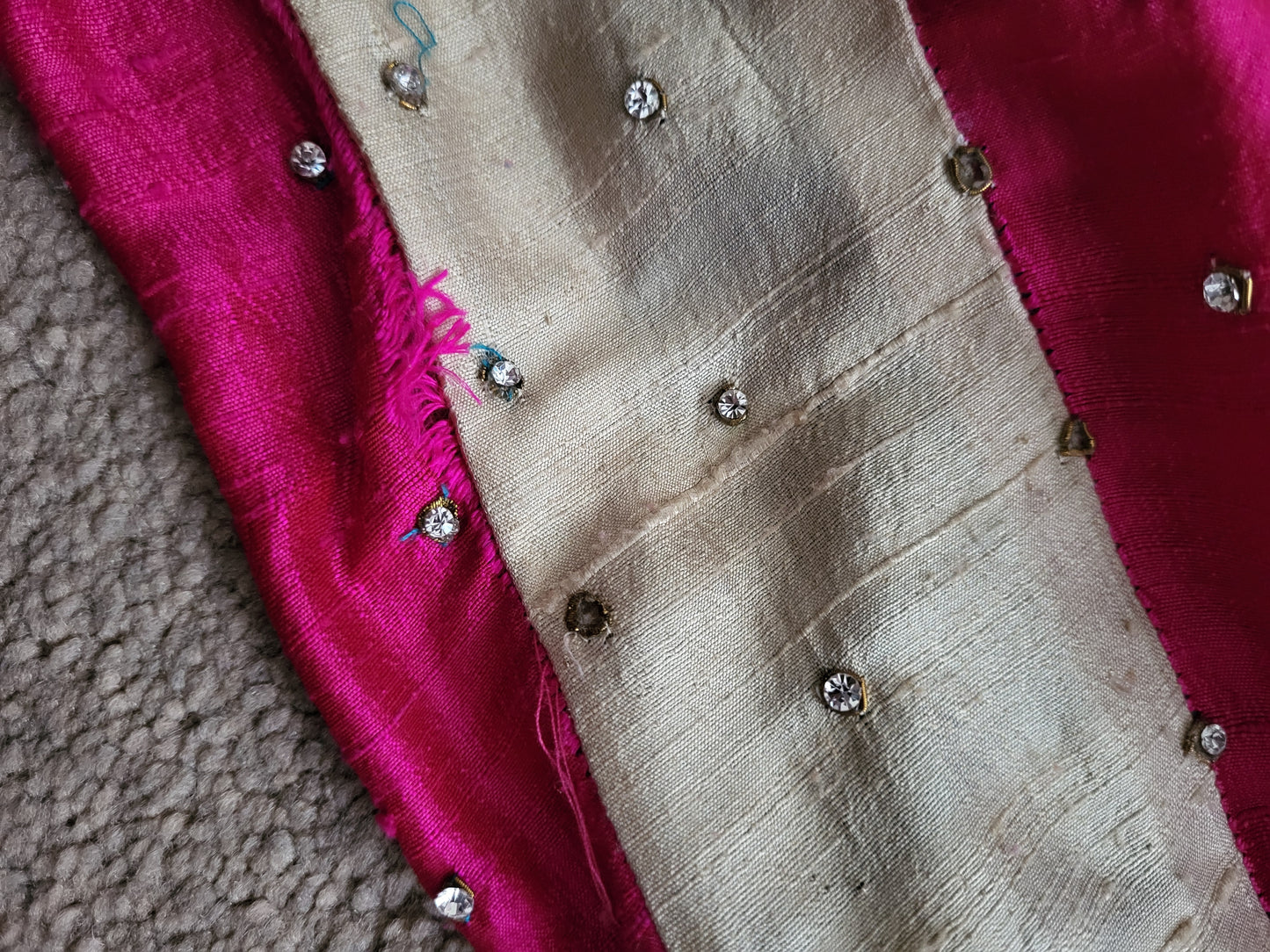 Turquoise, Pink and Gold Heavy Indian Lehenga 