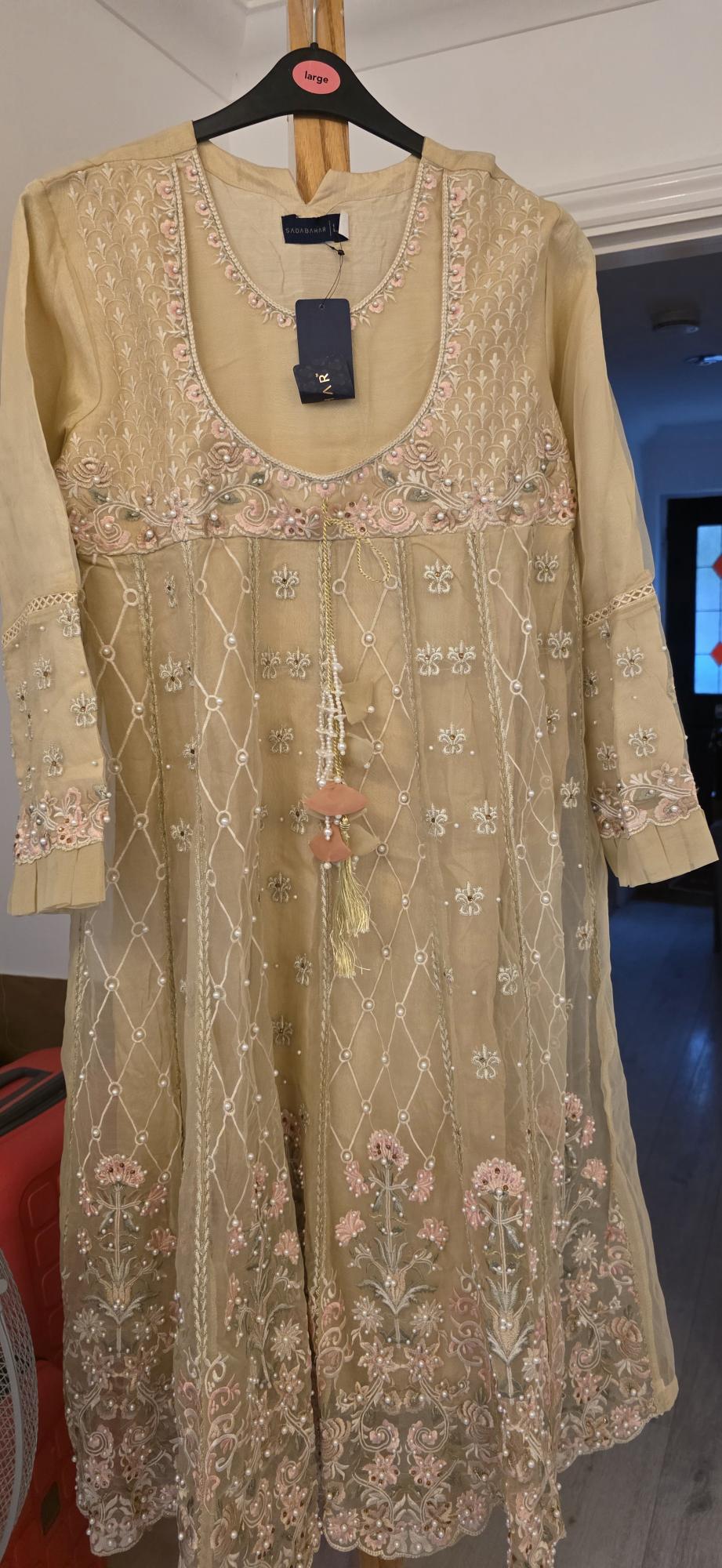 Beige and Pink dress