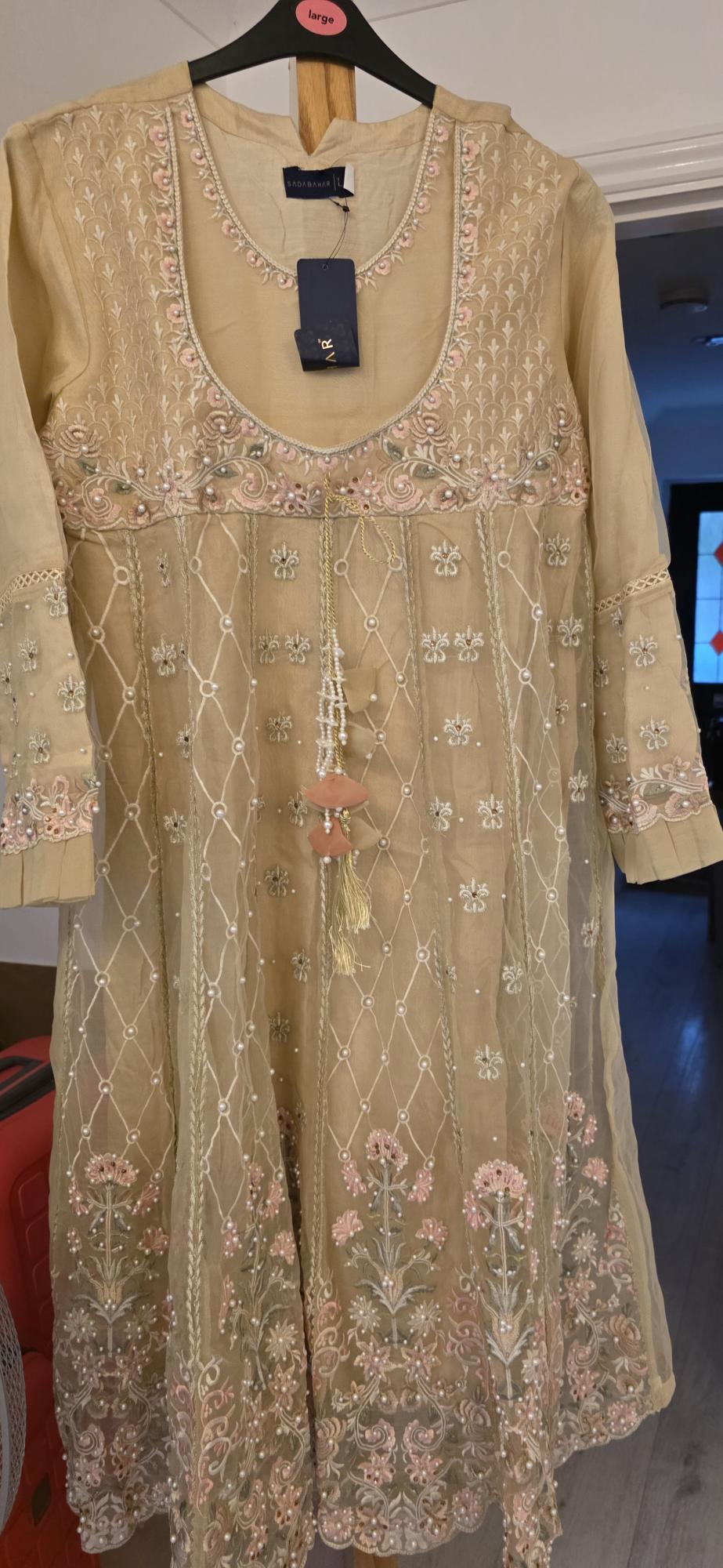 Beige and Pink dress
