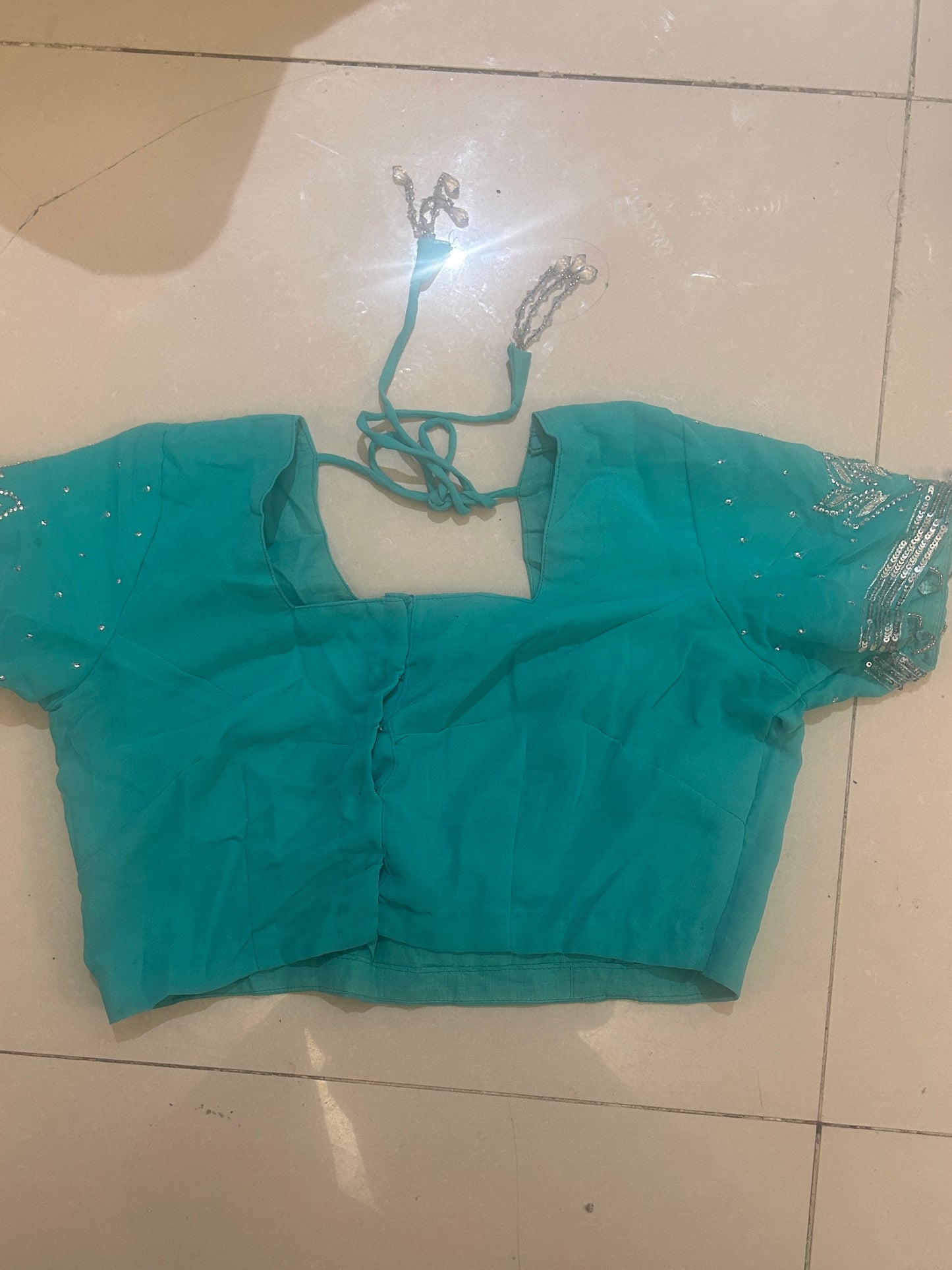 Blue sari