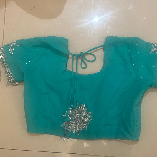 Blue sari
