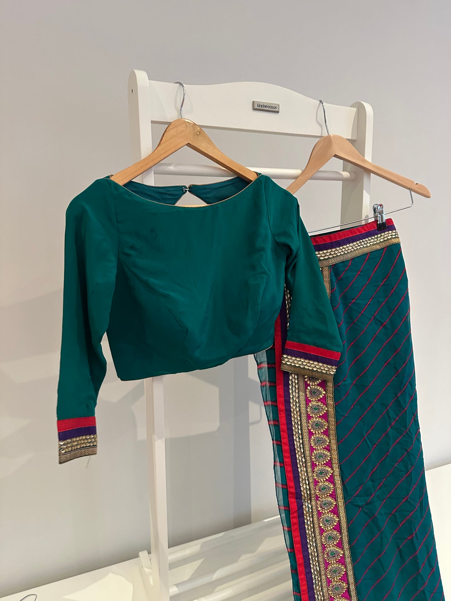 Preloved teal sari