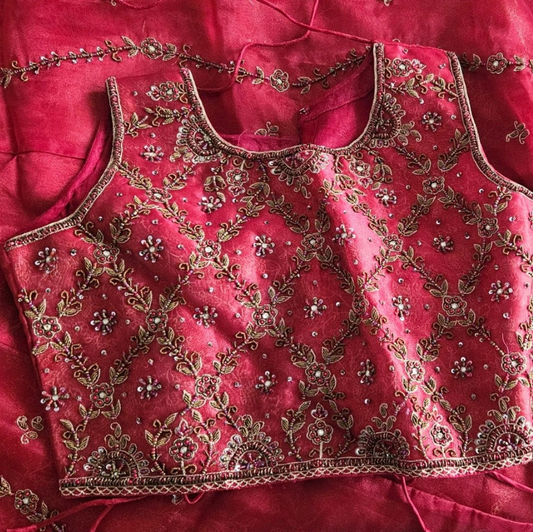 Red lengha for a young child 9years/134 cm