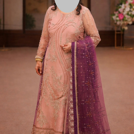 Pink Pakistani Wedding Dress 3 piece suit