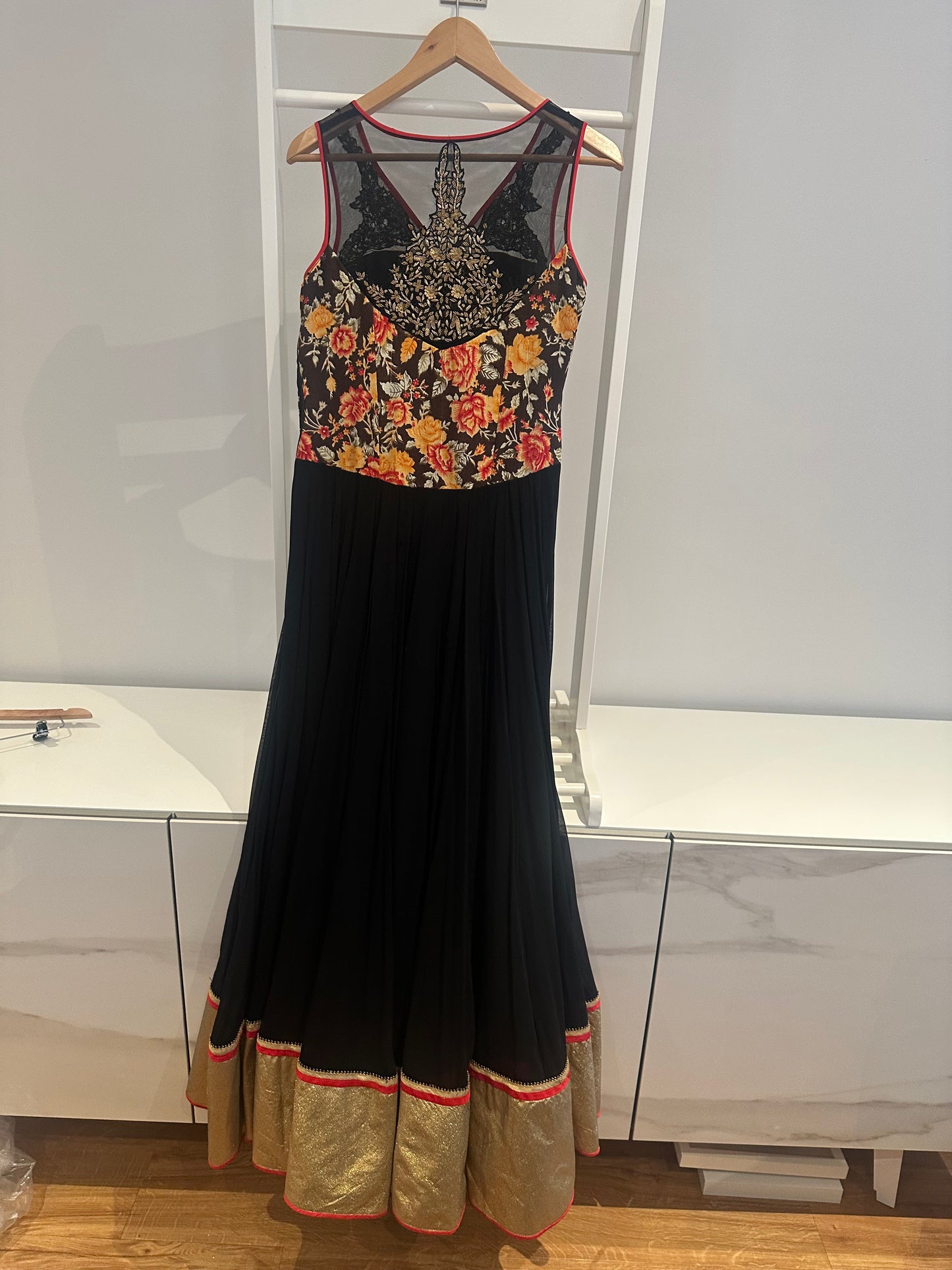 Preloved Black Anarkali excellent condition