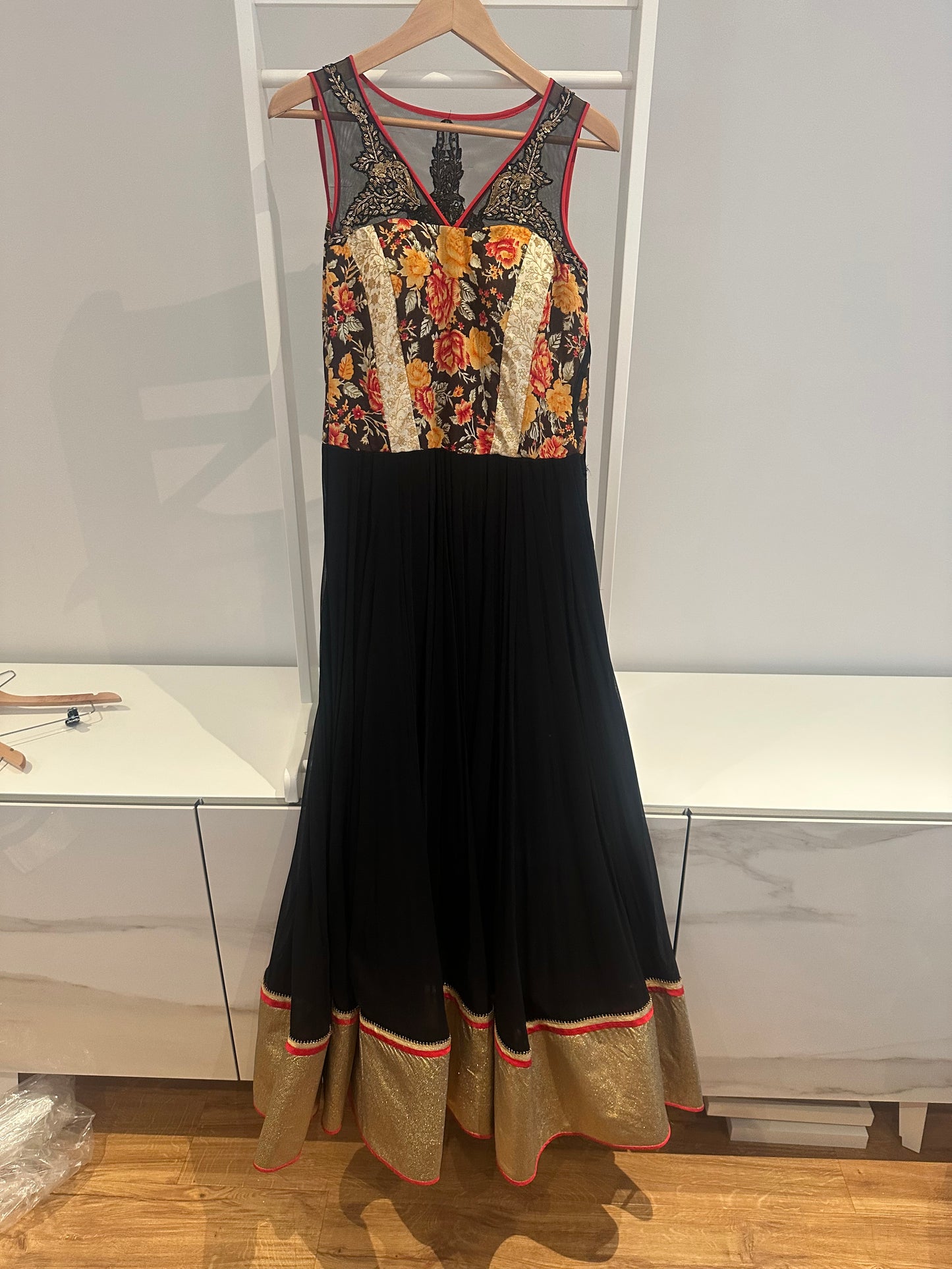 Preloved Black Anarkali excellent condition