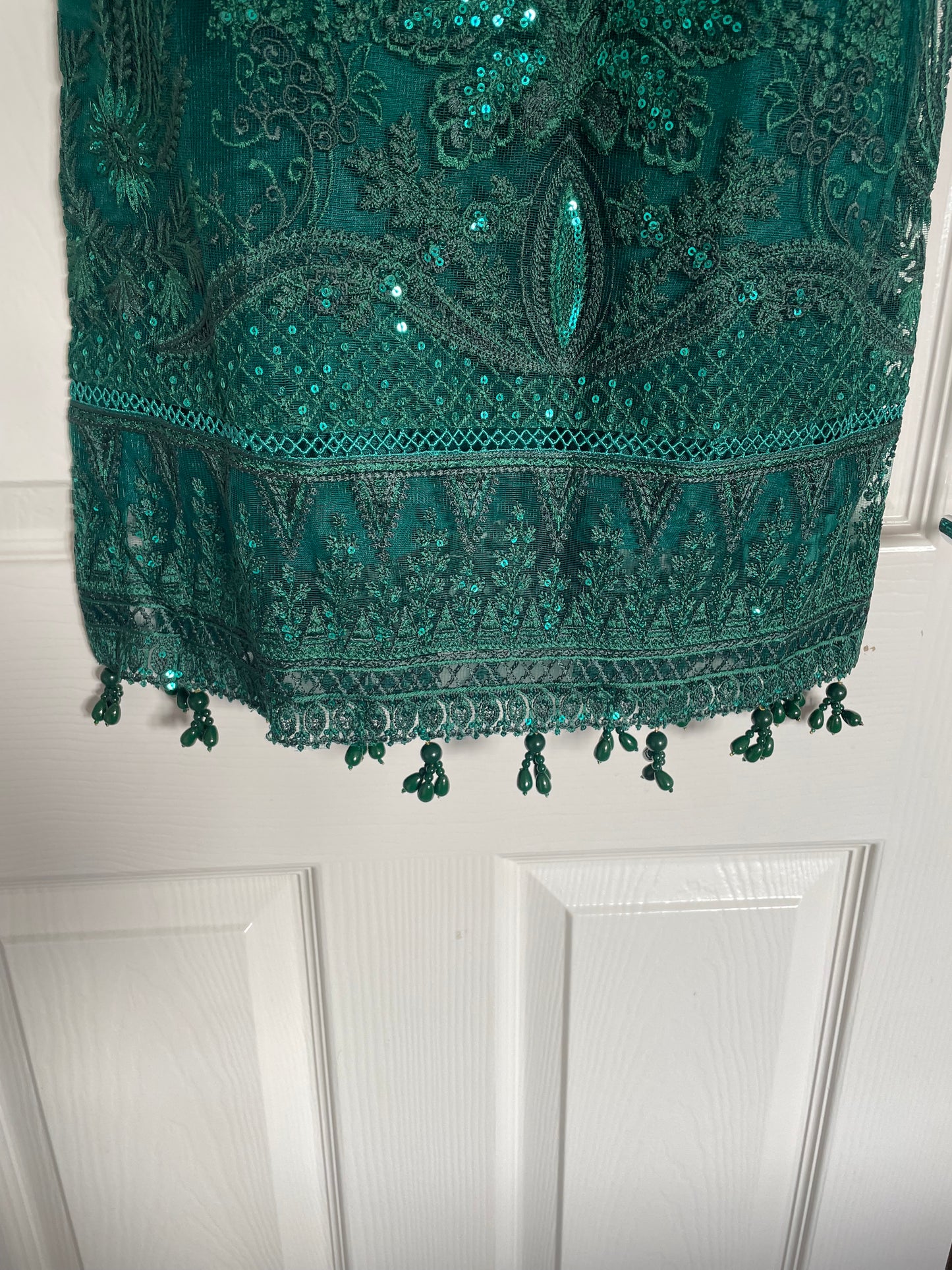 Brand new baroque green outfit - kameez and straight trousers