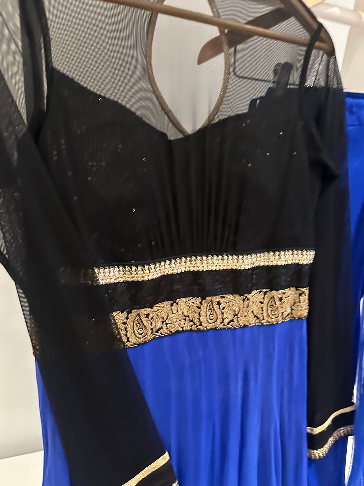 Preloved black and blue anarkali