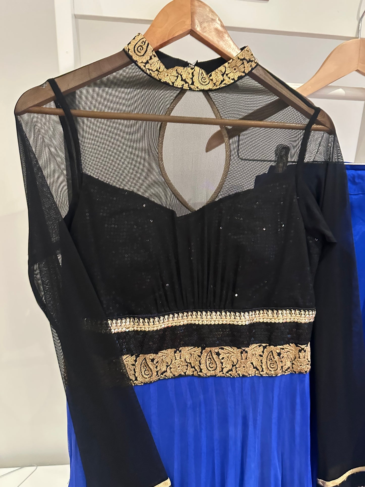 Preloved black and blue anarkali