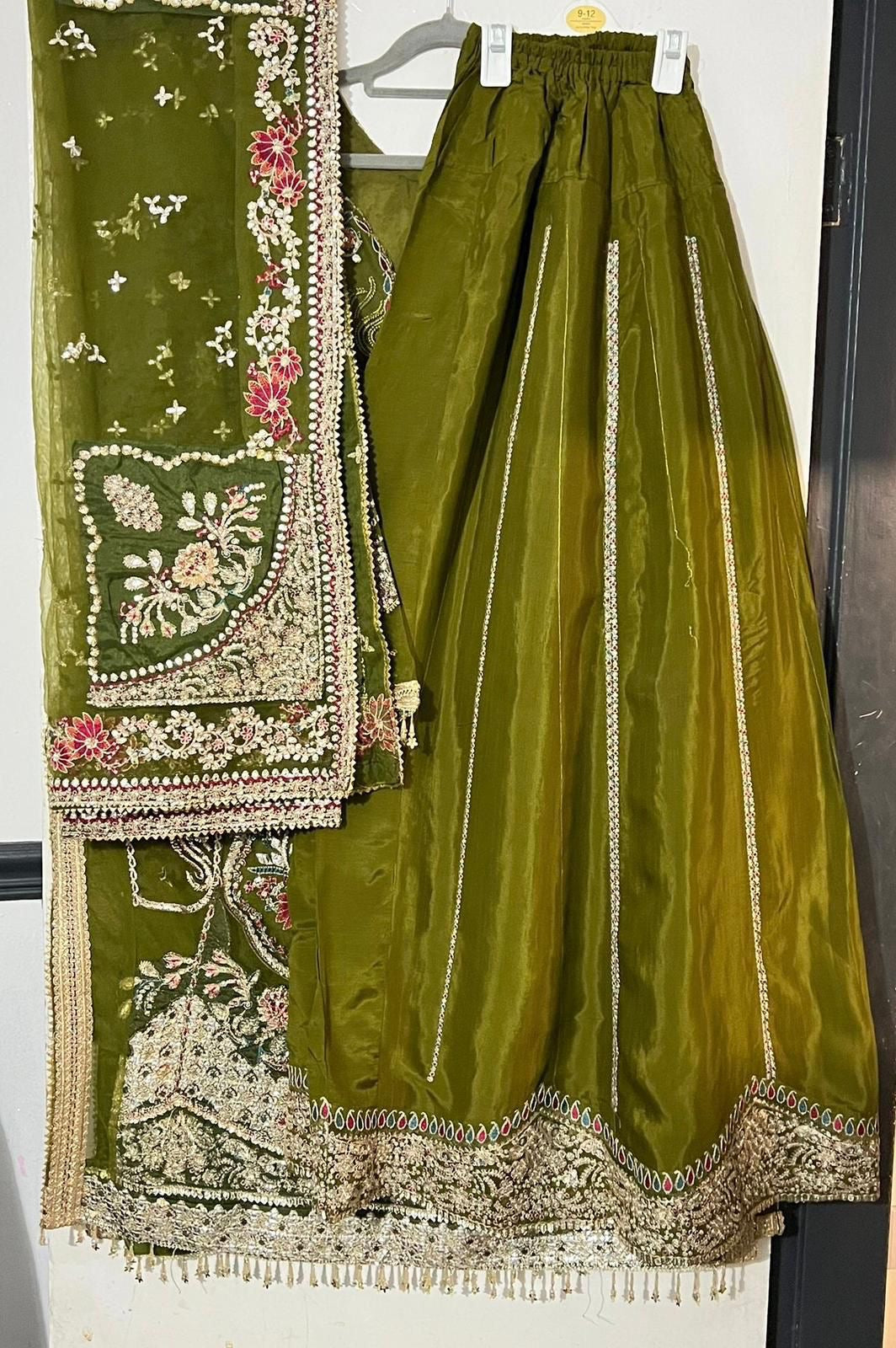3 peice sharara  afrozeh