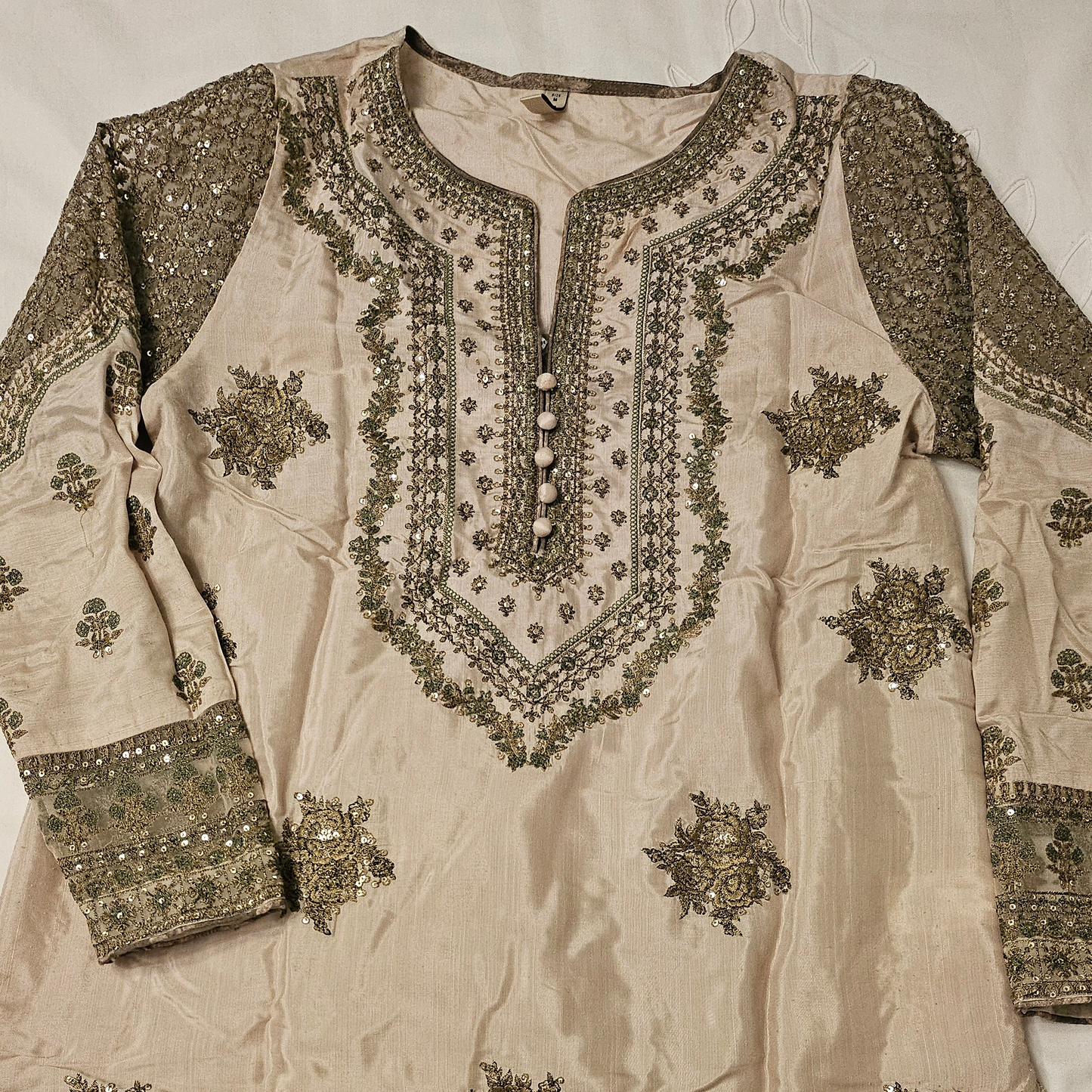 3 Piece Embrioded Sharara Suit