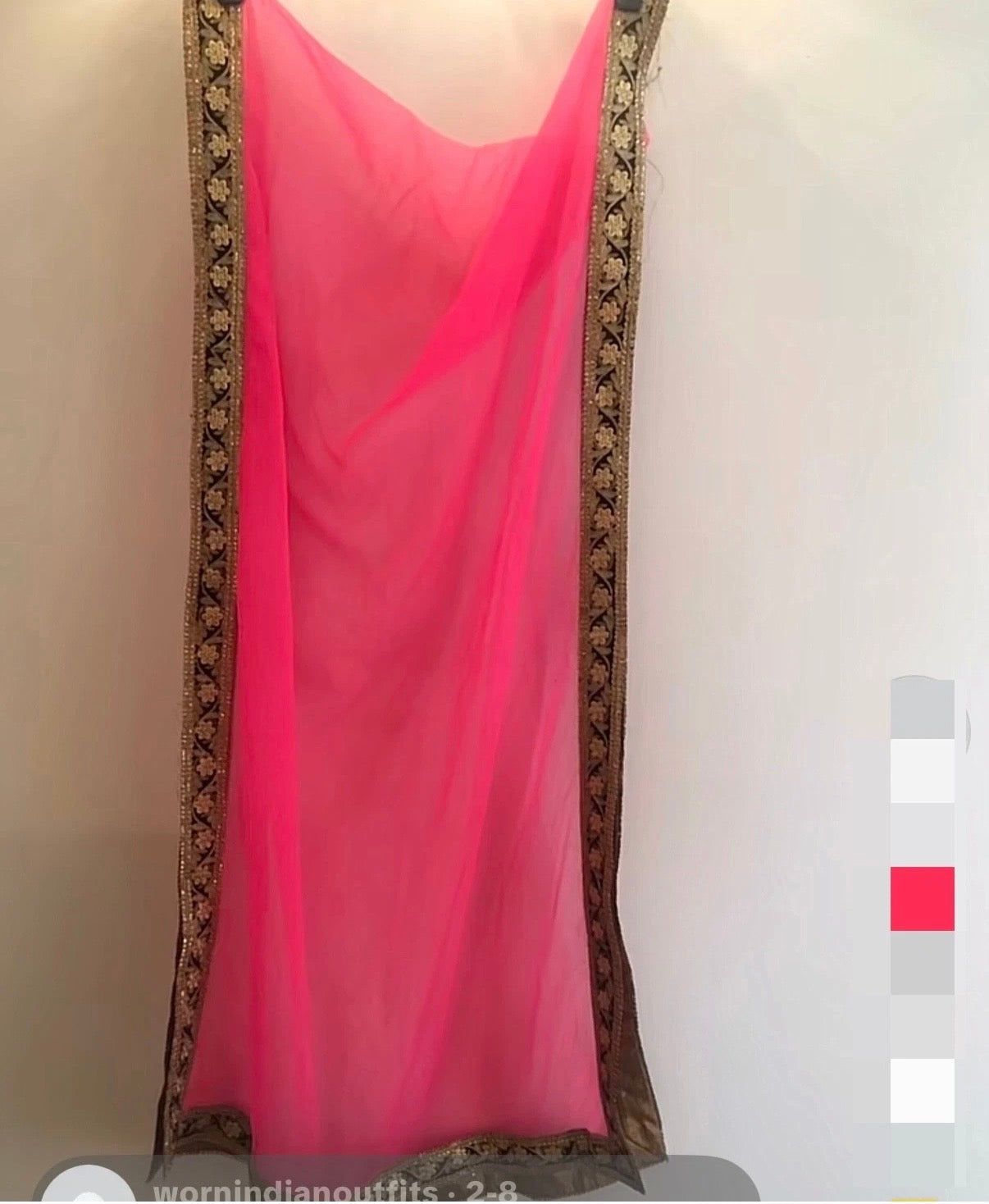 Women’s blue/pink Lengha worn