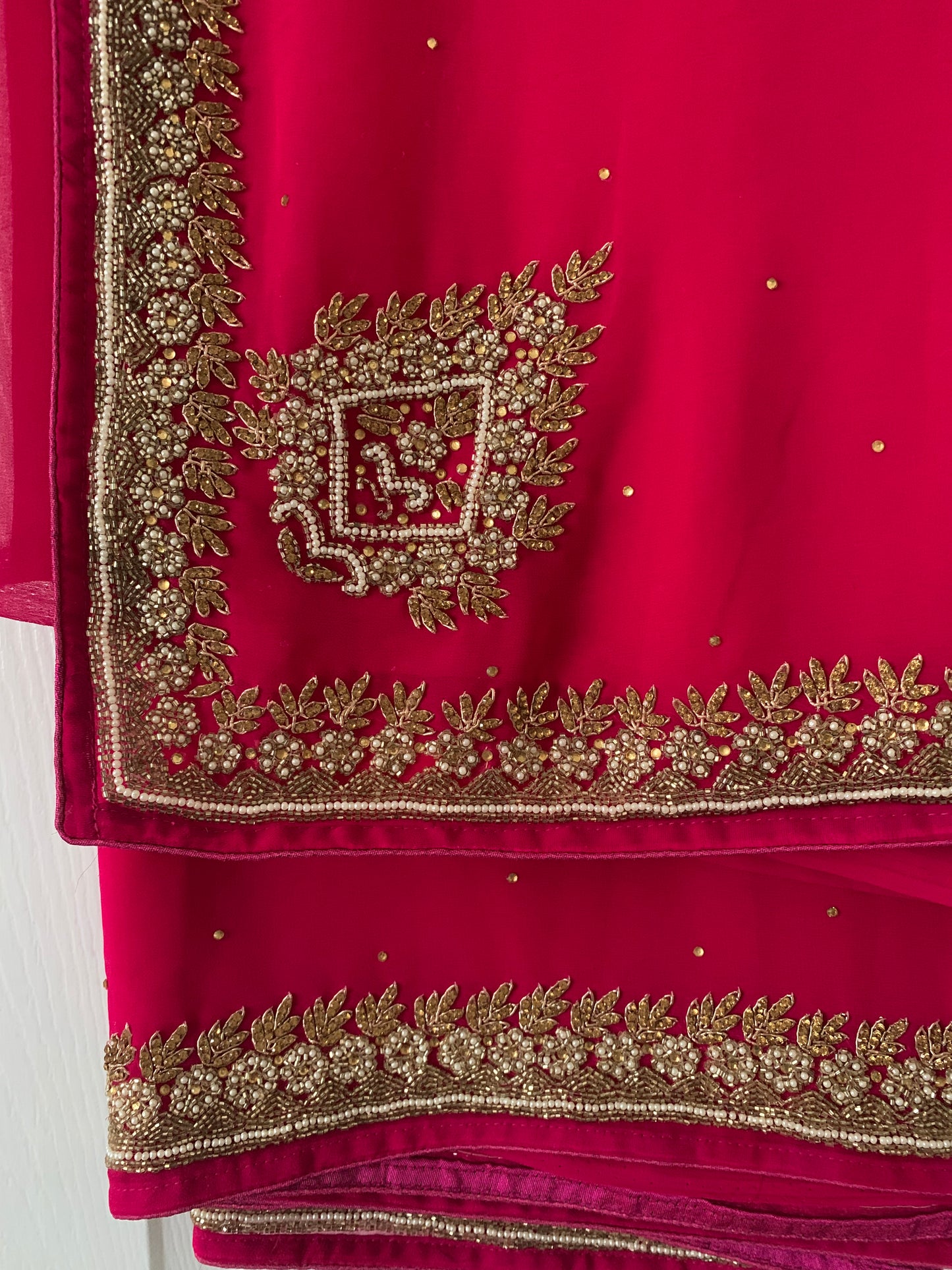 Beautiful designer saree and ready made blouse