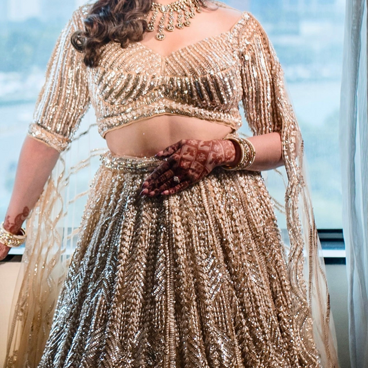 Starry Bollywood Designer Lehanga, Giving Jewellery Set Free