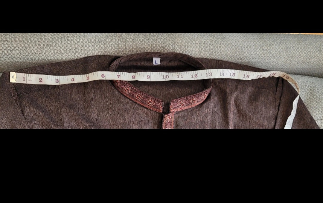 Men's Asian pakistani Indian Embroidered Kurta size L