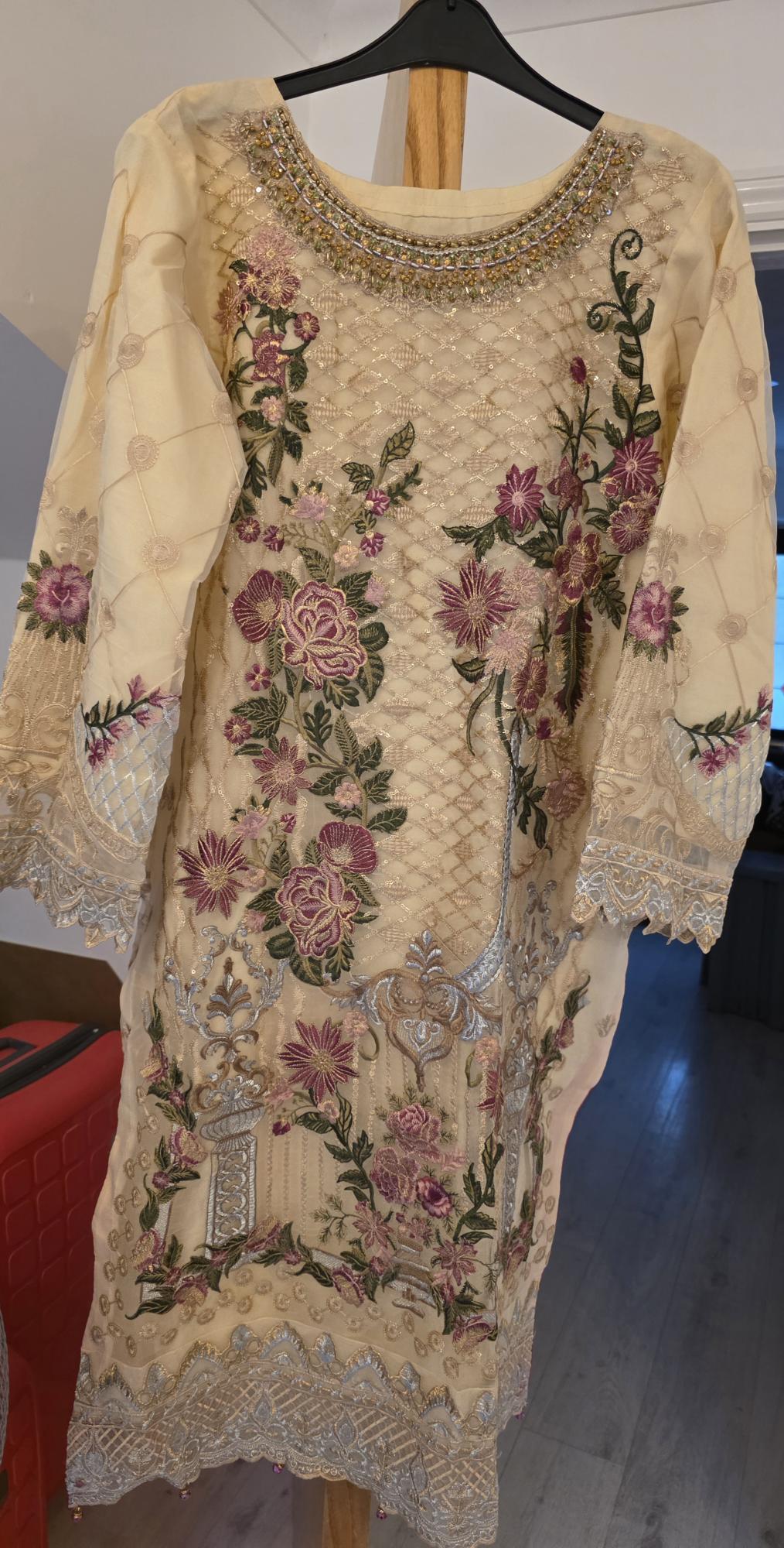 Cream Shalwar Suit