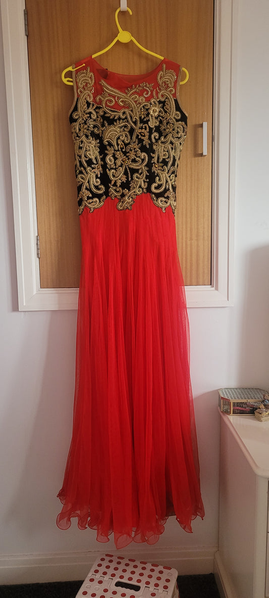 Heavy red and black dress. BRAND NEW