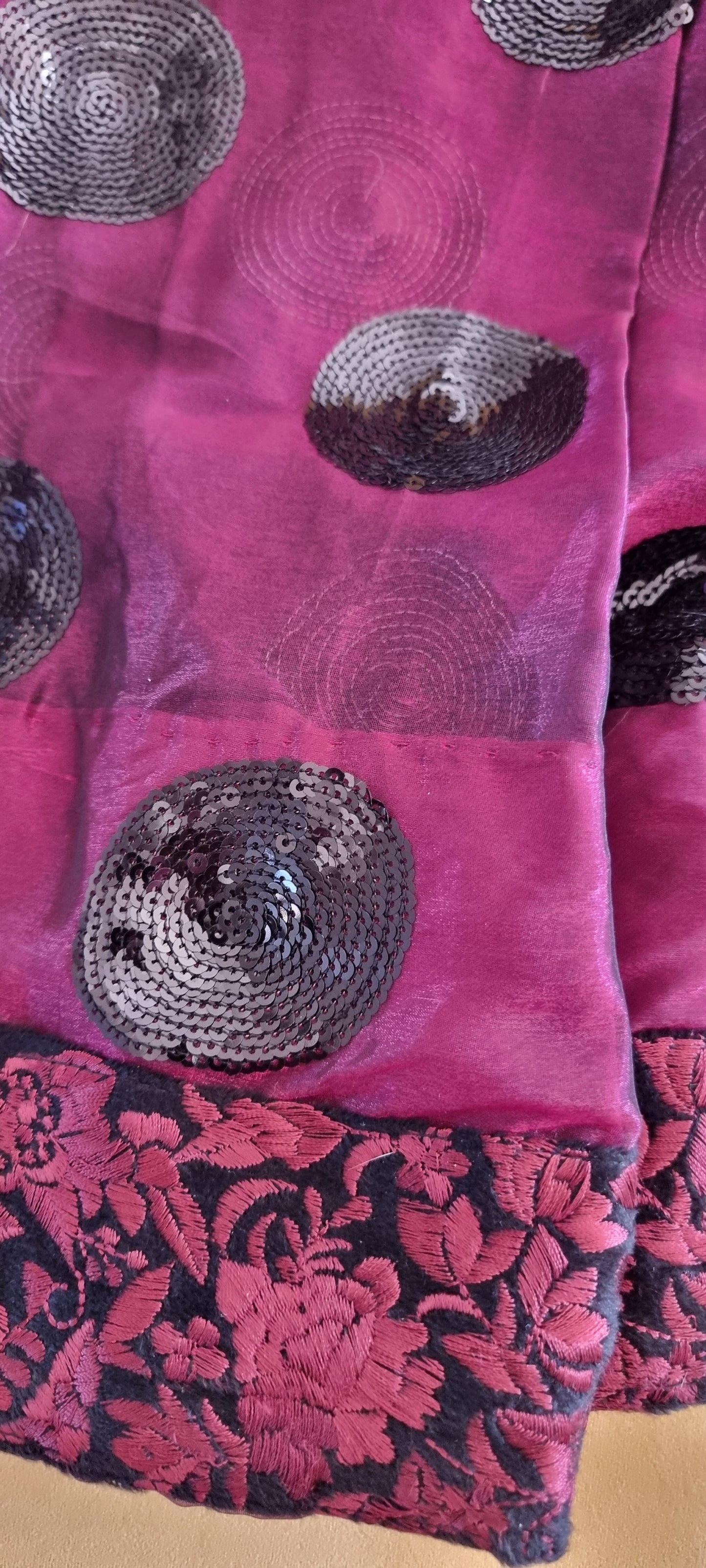 Black and Pink Saree