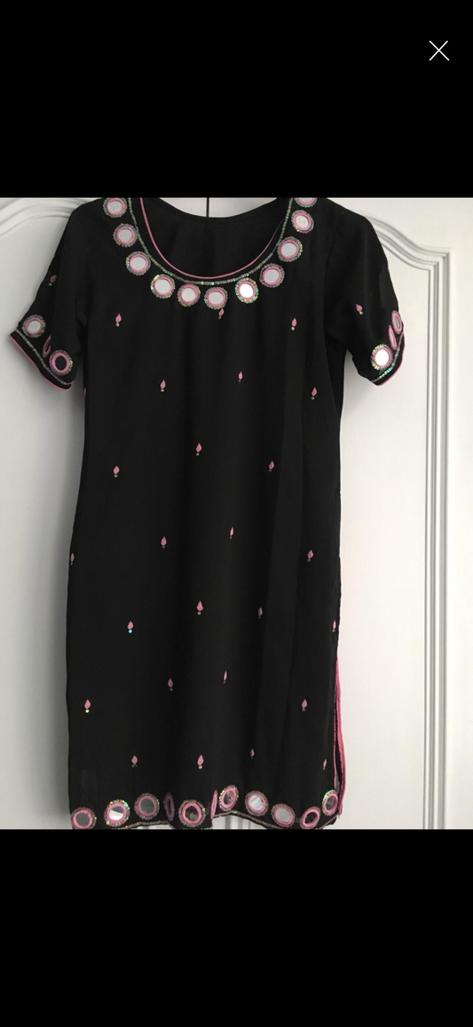 Mirror detailed dress