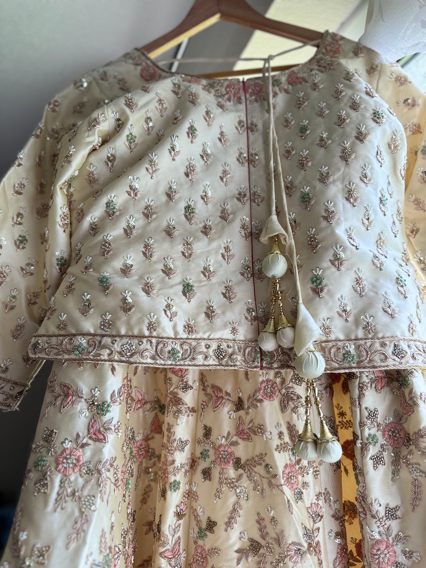 Cream wedding/party-wear Lehenga