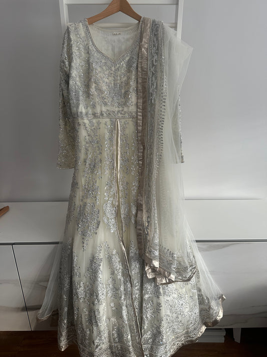 White dress with chunni