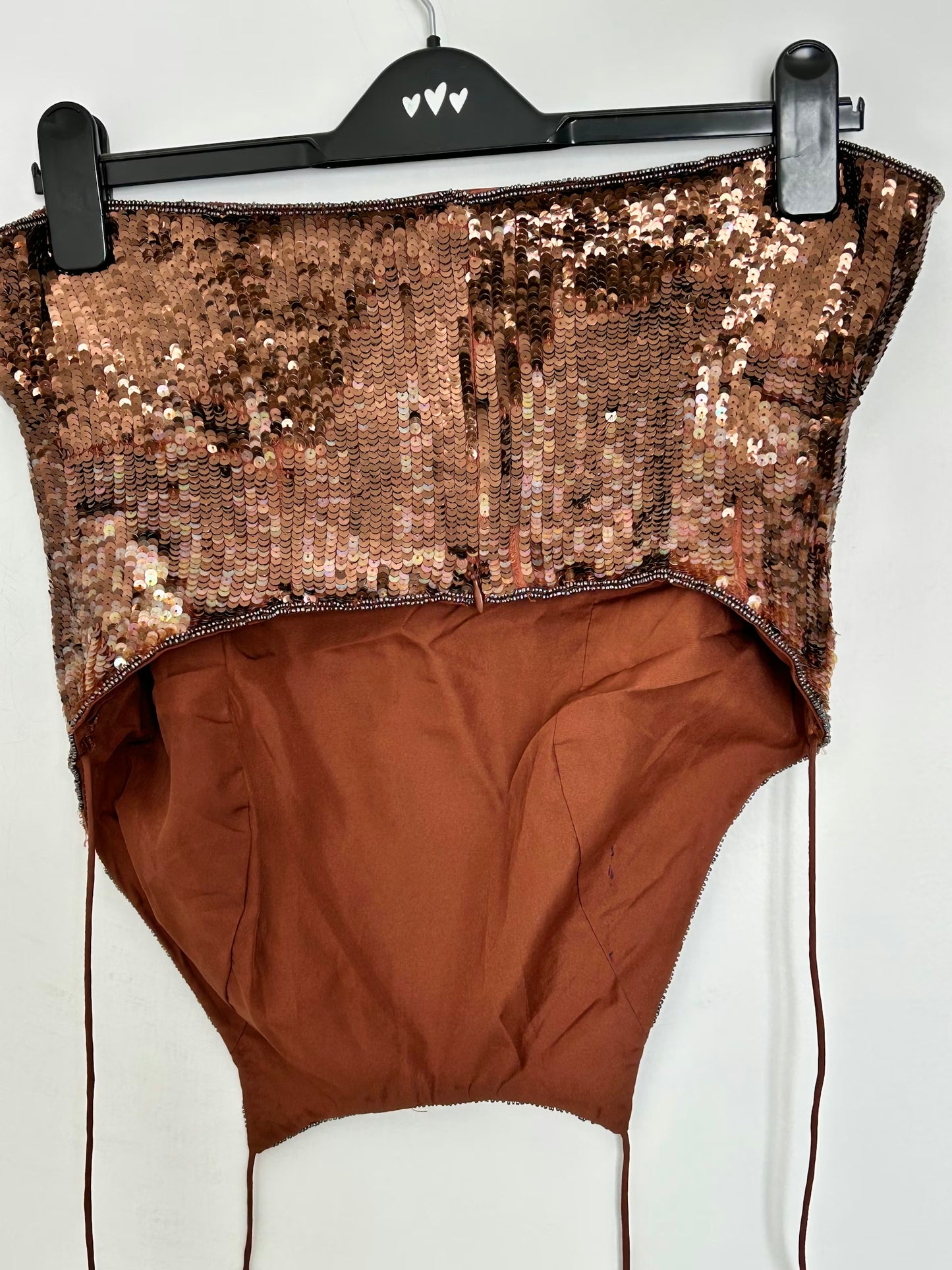 Saree with sequin Halterneck top