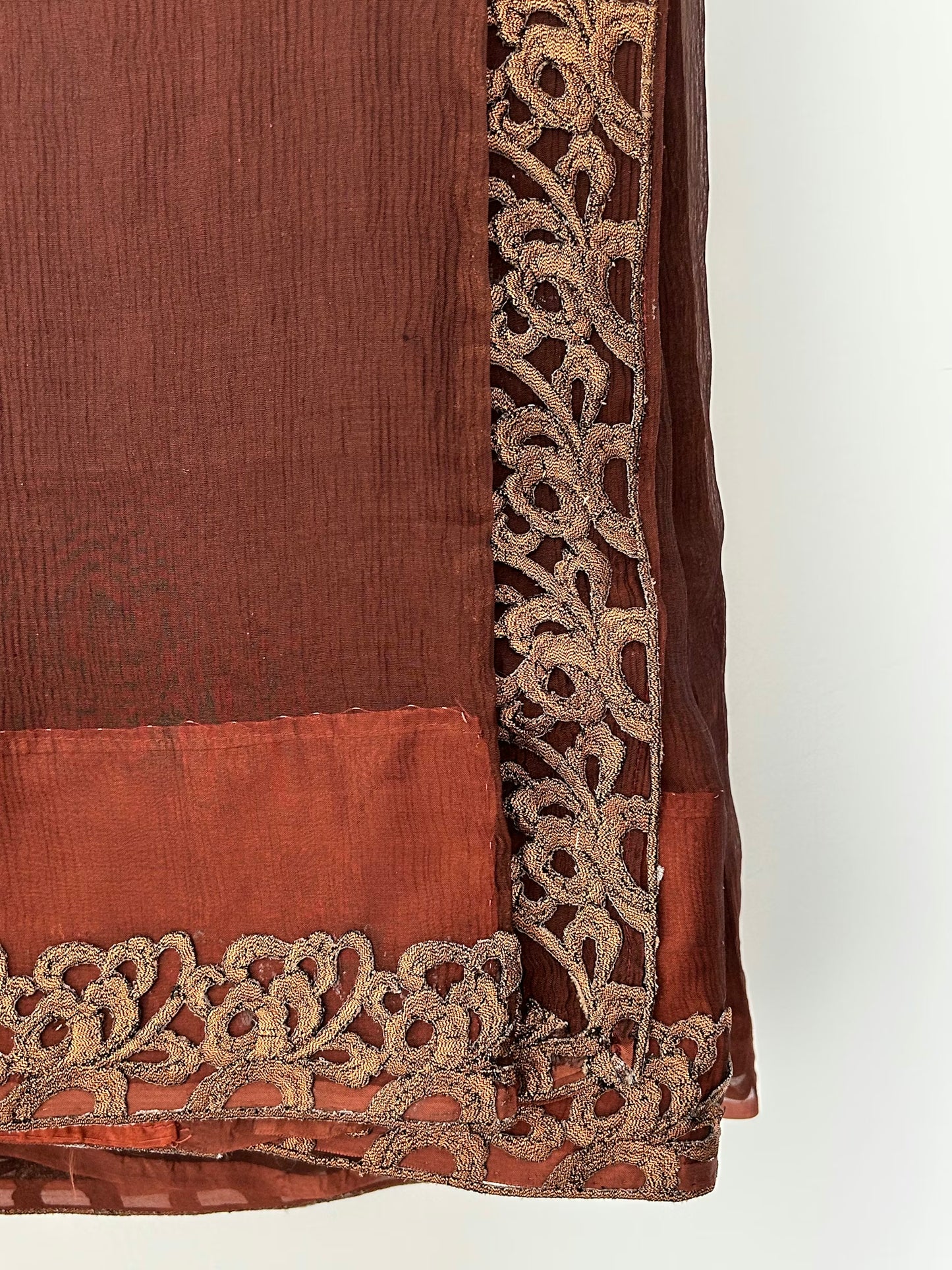 Saree with sequin Halterneck top