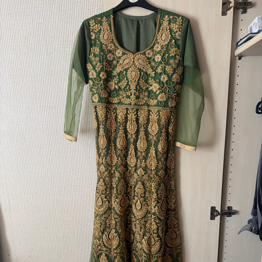 Preloved green Anarkali Suit