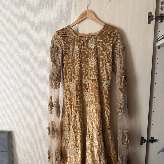 Preloved Gold Embroidered Gown