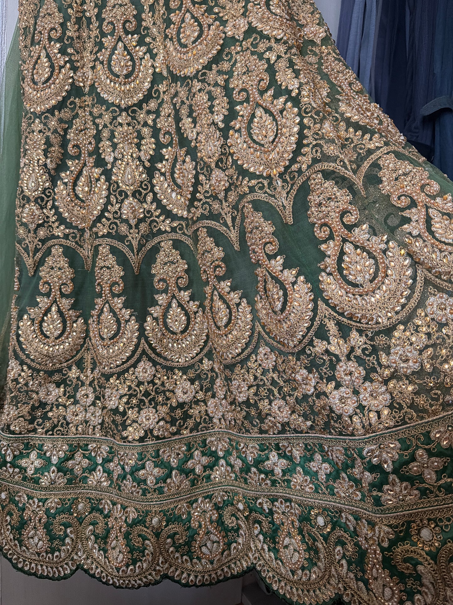 Preloved green Anarkali Suit