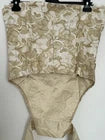 Halterneck top & skirt (tailor made) in brocade & silk