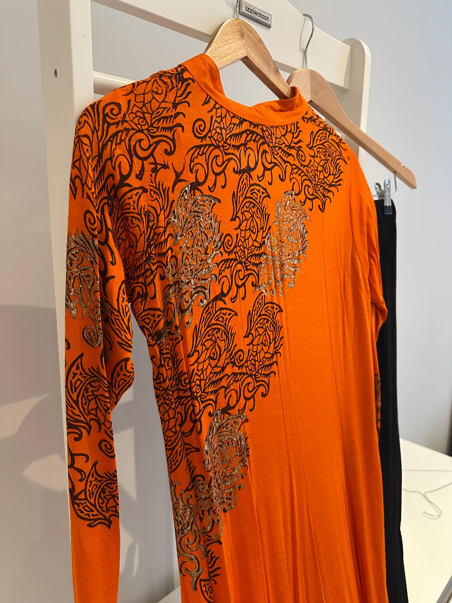 Preloved orange high low anarkali set