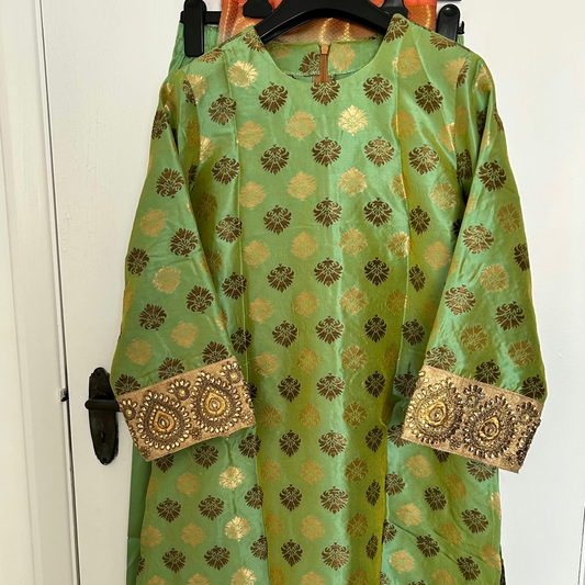 Preloved Indian Trouser Suit with Dupatta - Tailor Made - BRAND NEW