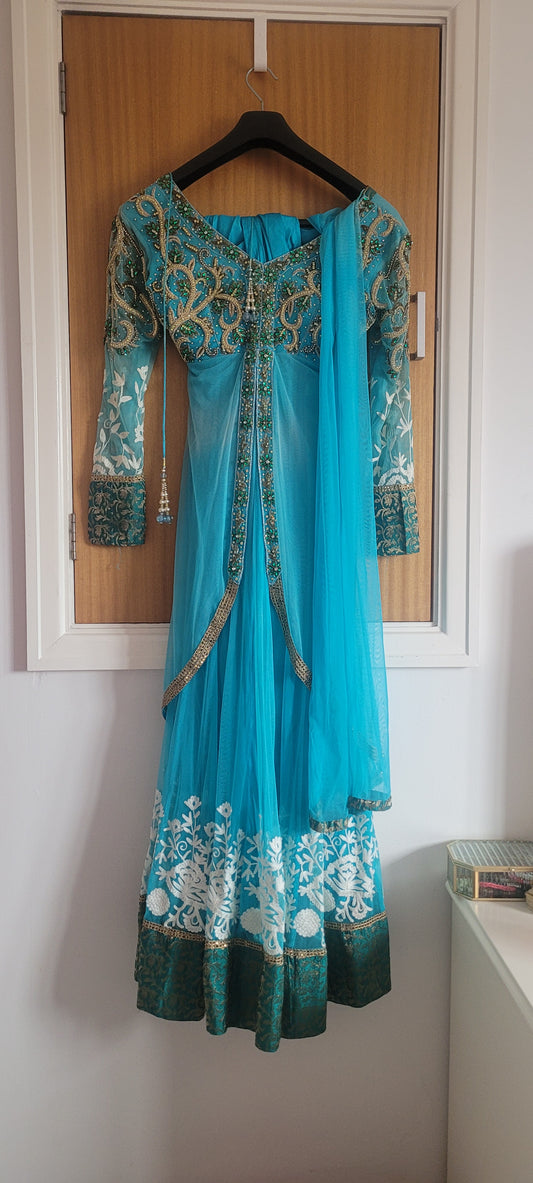 Heavy sky blue dress