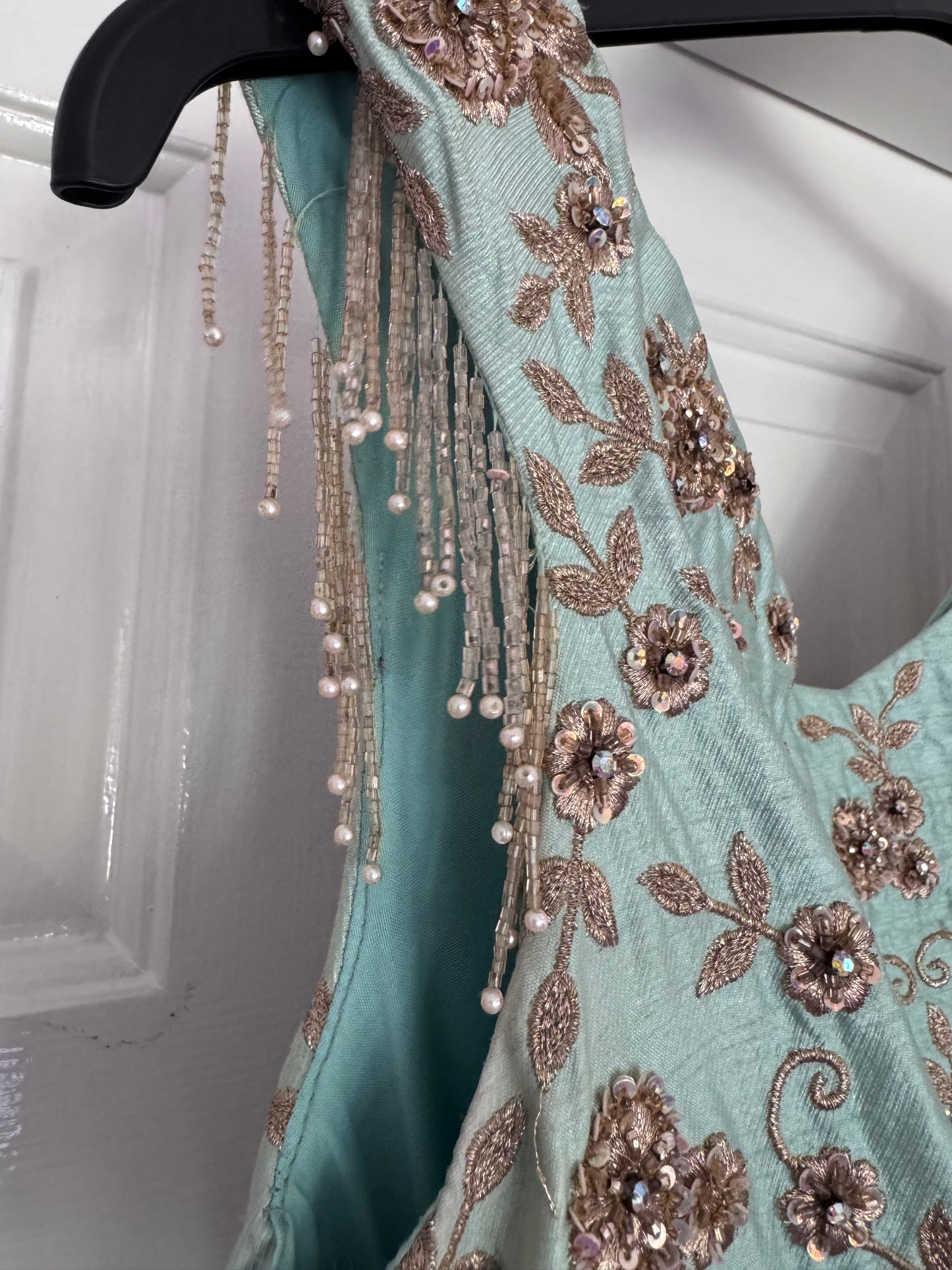Gold embroidery dress